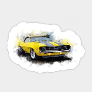 Yellow Camaro Z28 Sticker